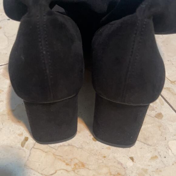 NWT ZARA BLACK KNEE HIGH SUEDE BOOTS - Picture 9 of 14